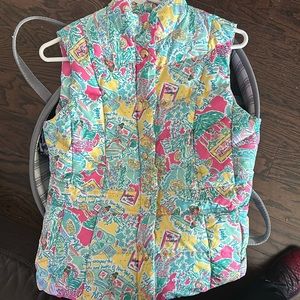 Lilly Pulitzer puffer vest.